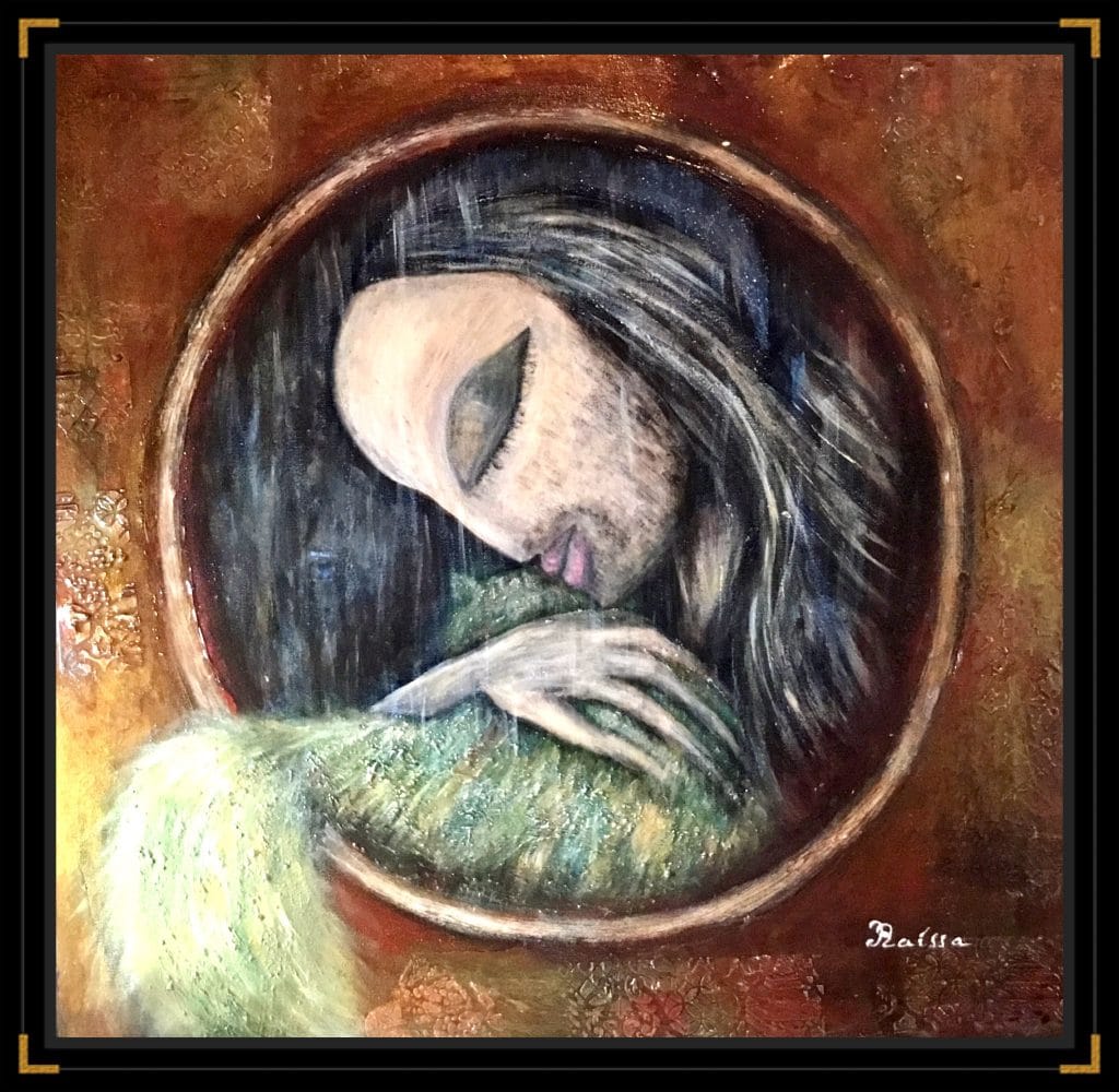 Man with a cat oil painting to buy