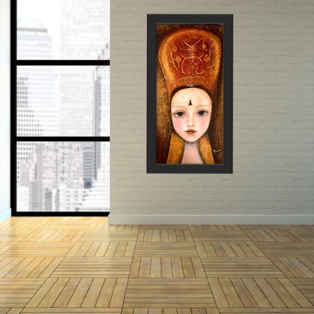 Princess,original painting,young woman portrait,acrylic painting,buy art