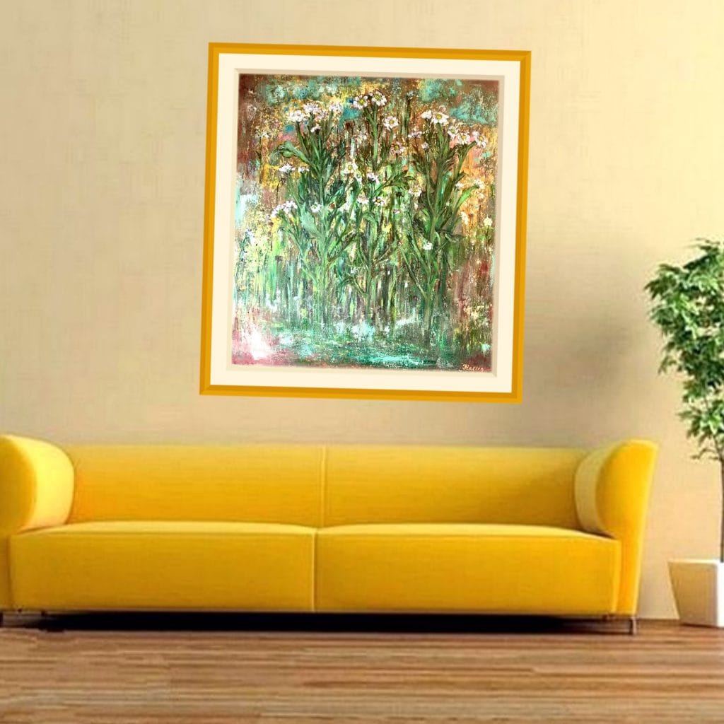 Mysterious strawberry forest,original oil painting,buy art,buy a painting