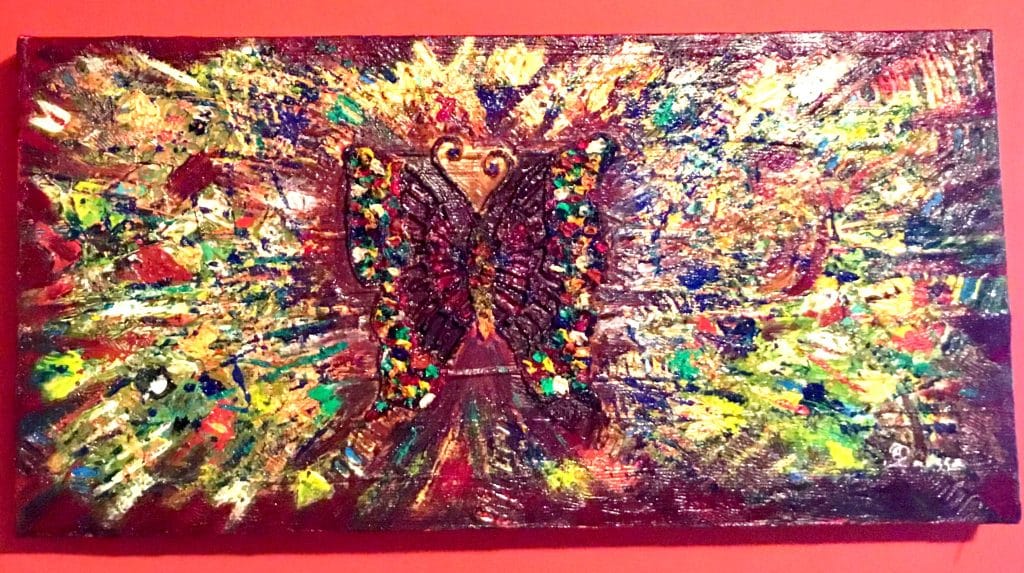 Butterfly abstract background oil painting for sale