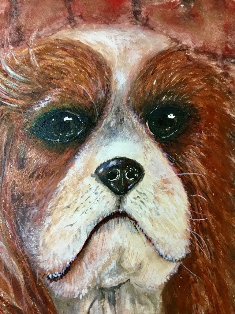 Cavalier King Charles watercolour painting to buy
