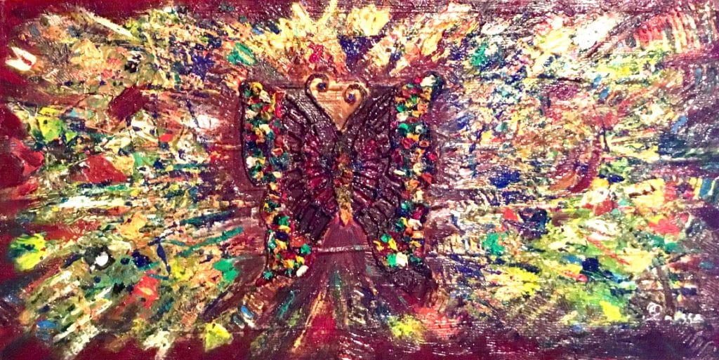 Butterfly abstract background oil painting for sale
