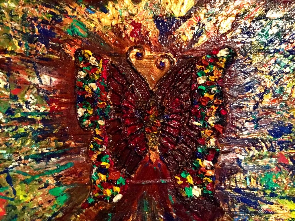 Butterfly abstract background oil painting for sale
