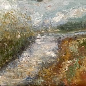Semi abstract landscape monet inspired art