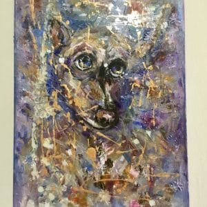 Modern dog painting for kids room for sale