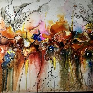 Floral fantasy painting for sale