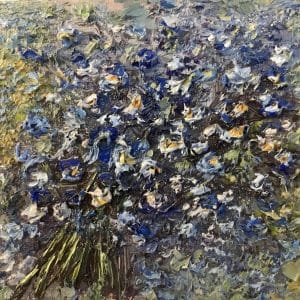 Forget me nots painting