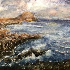 Sunset tenerife painting