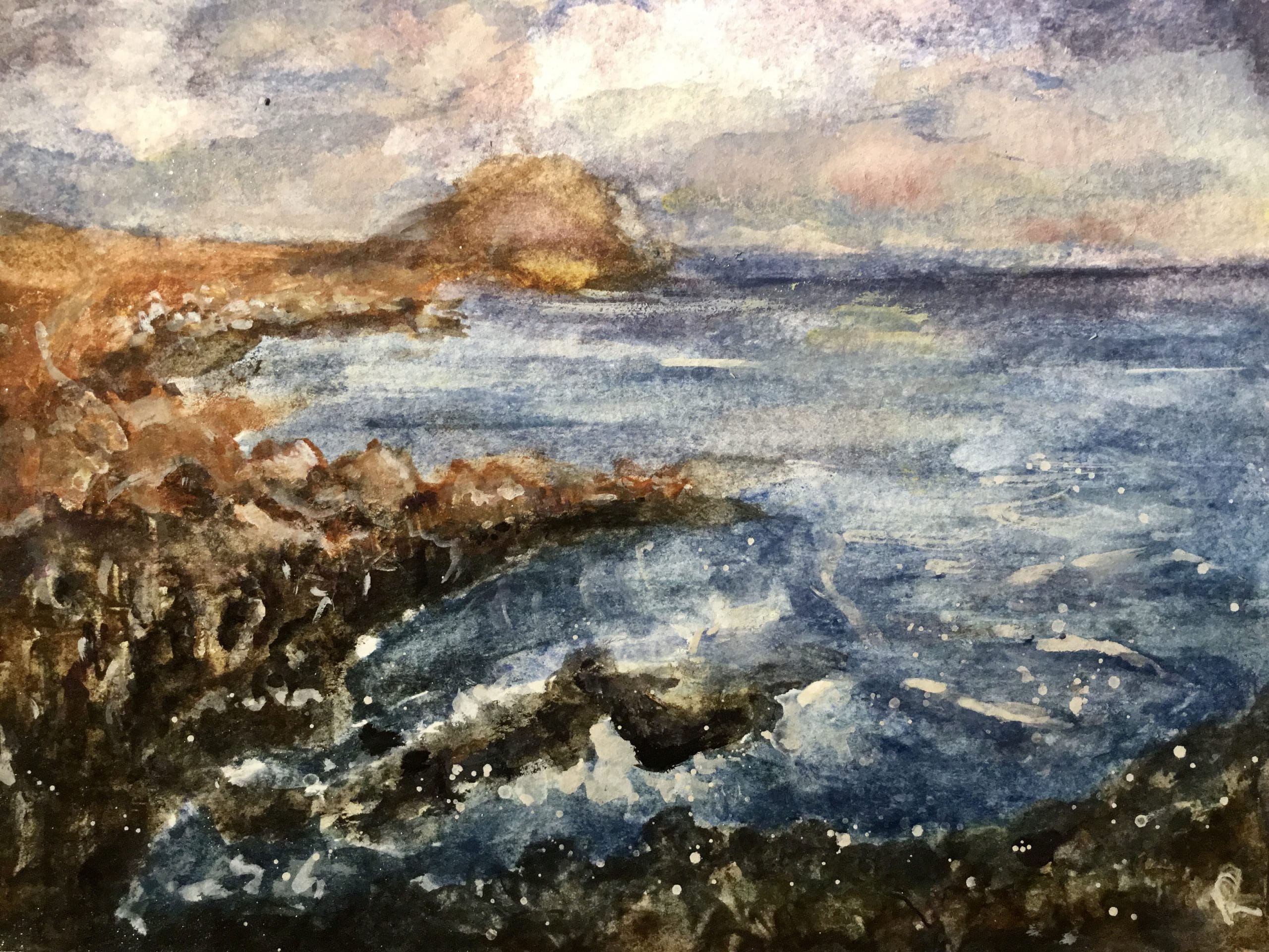 Sunset tenerife painting