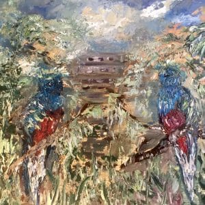 Quetzal birds painting for sale