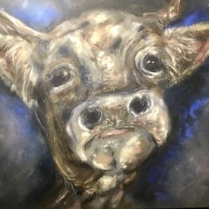 Cow in love painting for sale