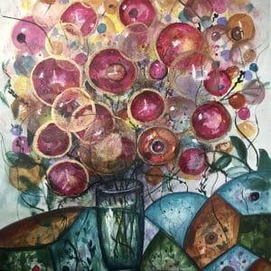 Fantasy flowers painting for sale
