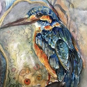 Kingfisher bird painting