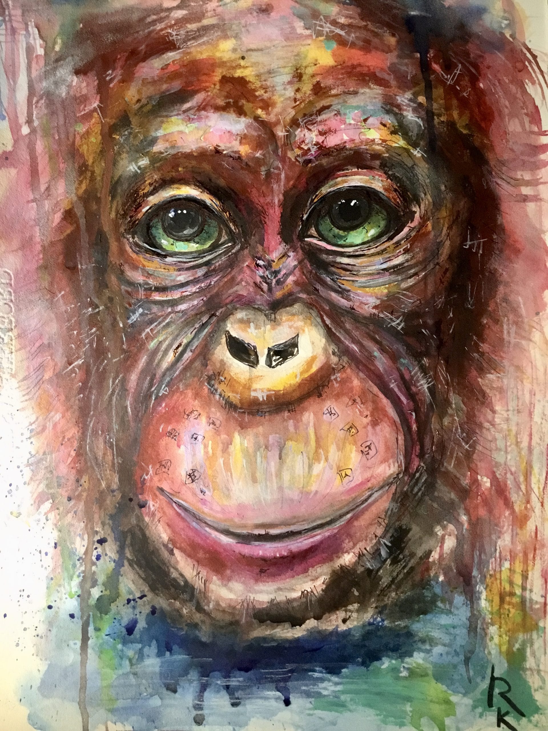 Monkey painting for sale