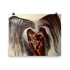 Chinese crested dog poster
