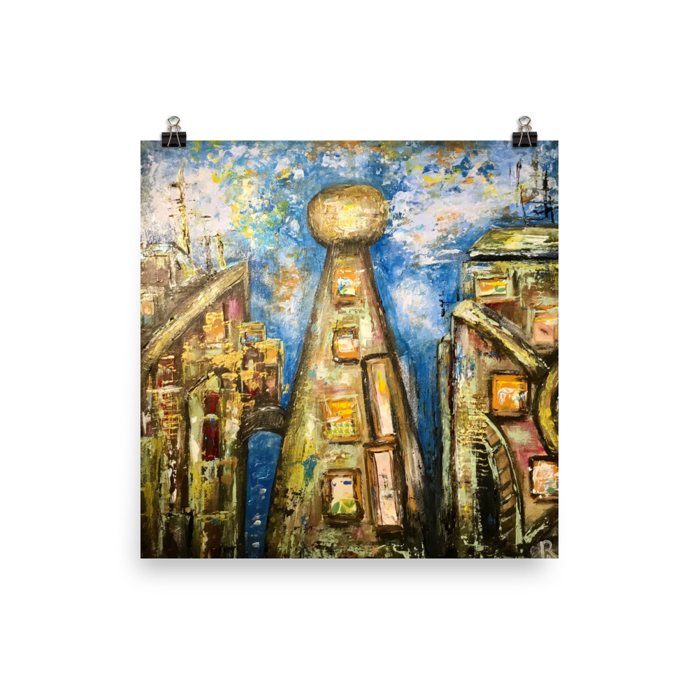 Fantasy town poster