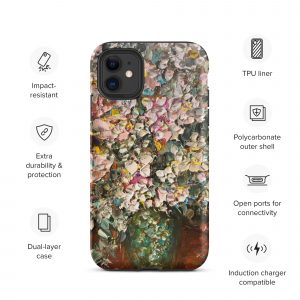 Fantasy flowers in a vase iphone case
