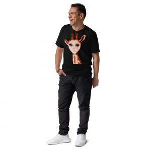Fantasy wonan giraffe t shirt for sale