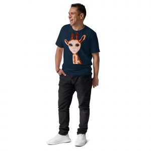 Fantasy wonan giraffe t shirt for sale