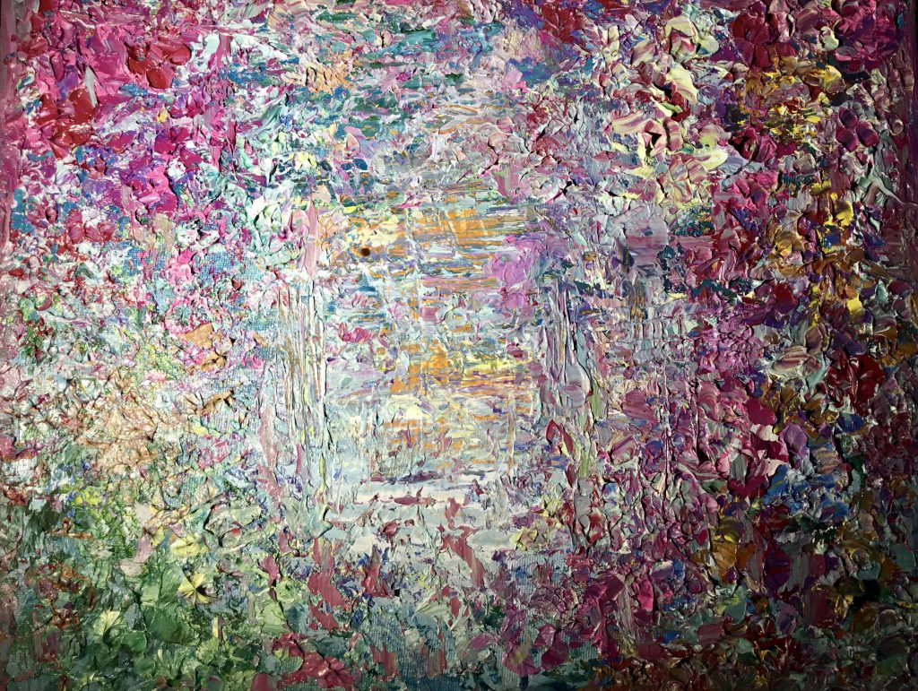 Abstract flowers painting