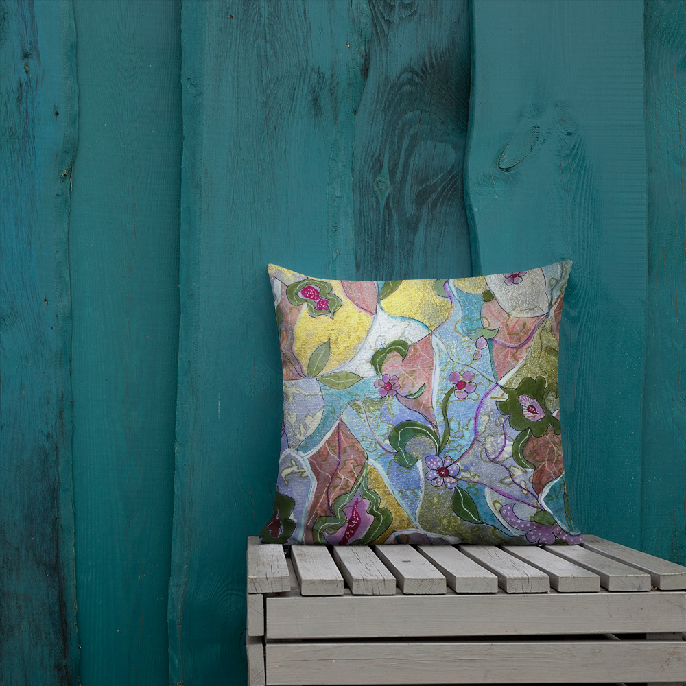 Watercolor fantasy throw pillow for sale