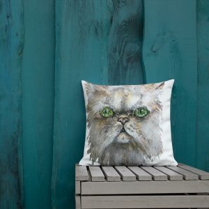 White persian cat throw pillow for sale