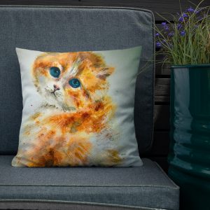 Ginger cat throw pillow for sale online