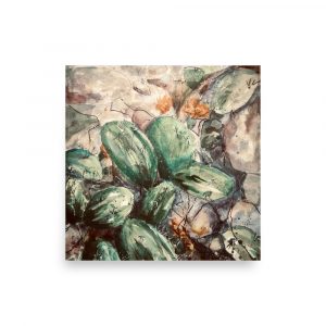 Cactuses watercolor painting