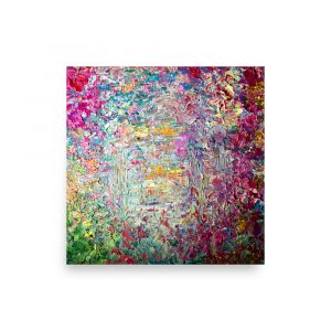 Abstract flowers painting