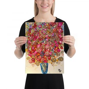 premium-luster-photo-paper-poster-in-12×16-person-64272b64d9993.jpg Red flowers in a vase poster