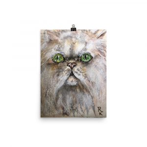 White persian cat poster