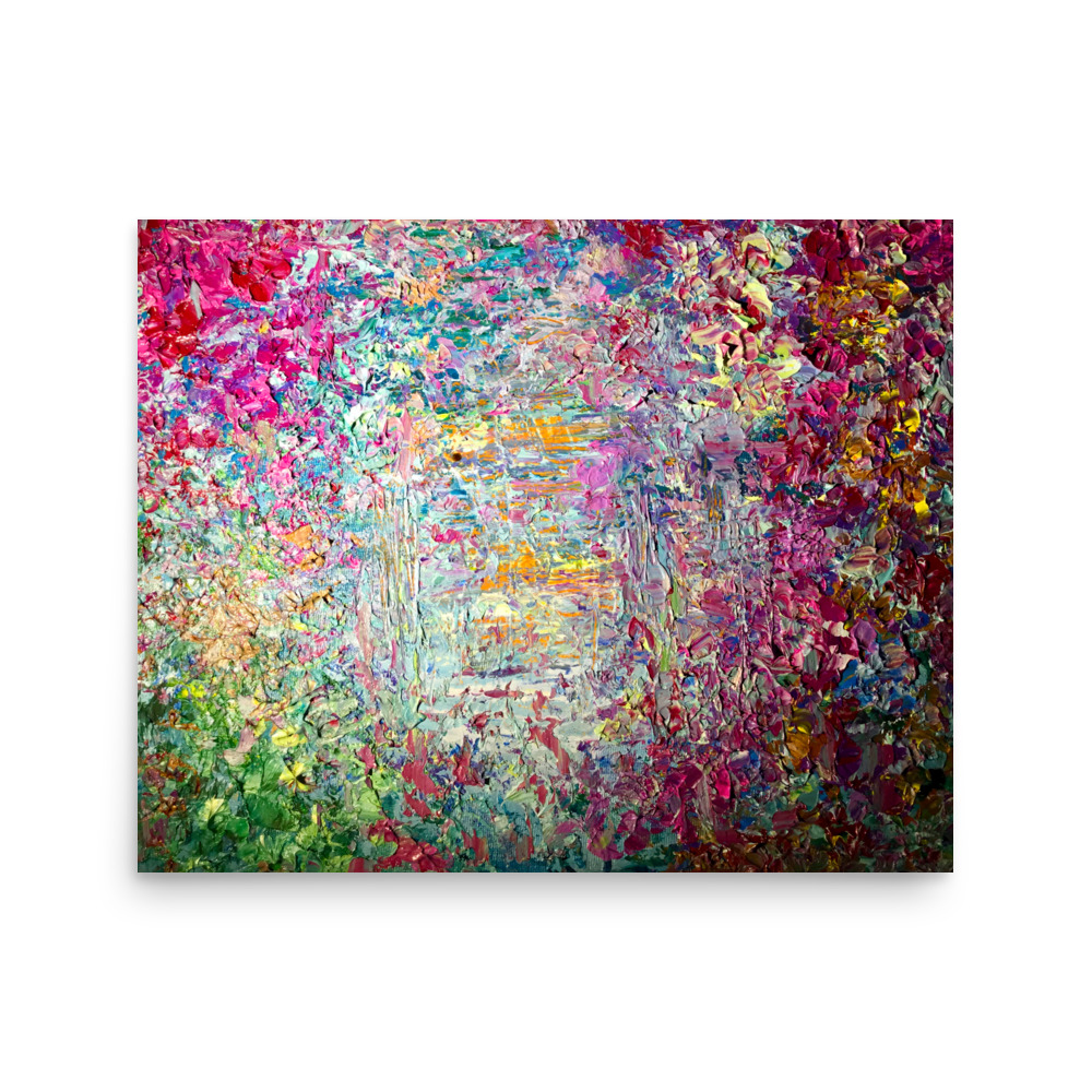 Abstract flowers painting