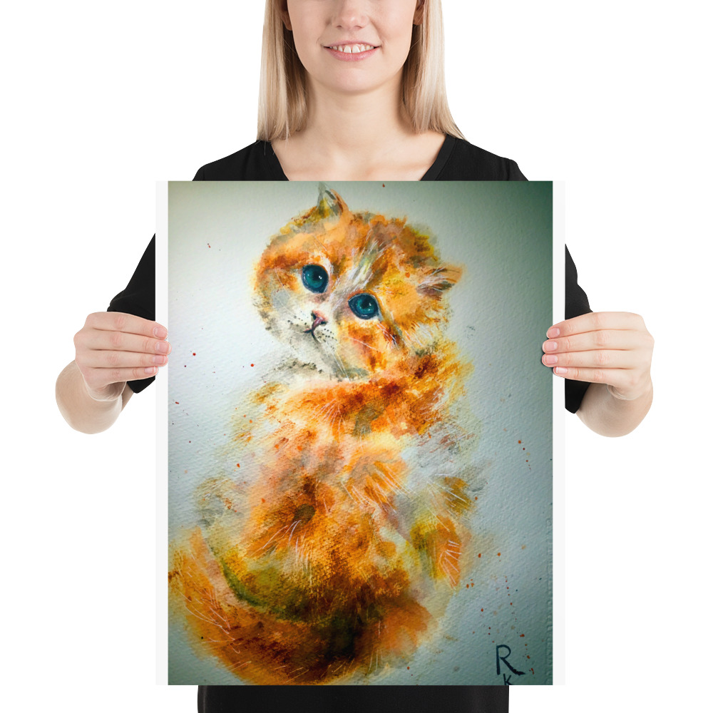 Ginger cat poster for sale online