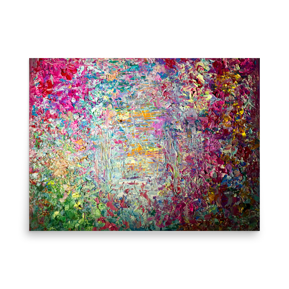 Abstract flowers painting