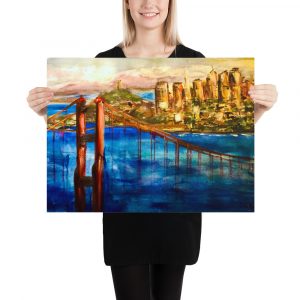 San Francisco watercolor painting poster