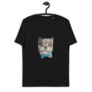 Cat in a bow tie t shirt
