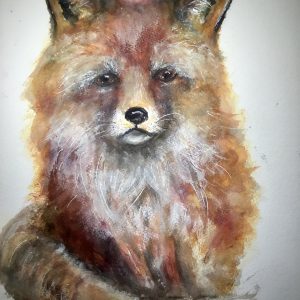 Fox original watercolor painting