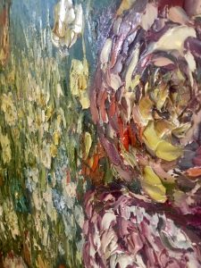 Colourful flowers oil painting 