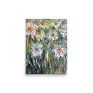 Daisies oil painting poster