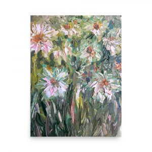 Daisies oil painting poster