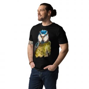 unisex-organic-cotton-t-shirt-black-front-6429930b18c58.jpg Funny birds t shirts