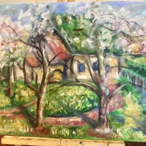 Countryside,village painting