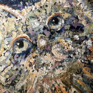 Cat mix media art