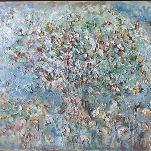 Apple tree original oil painting on canvas
