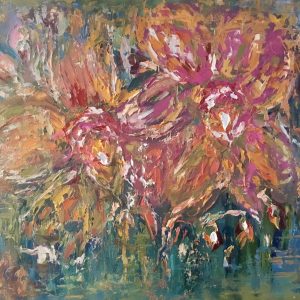 Orchids oil painting
