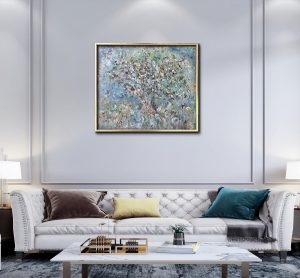 Apple tree original oil painting on canvas