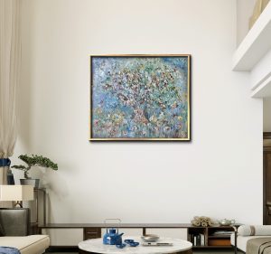 Apple tree original oil painting on canvas