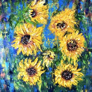 Sunflowers oil painting