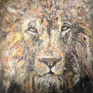 Lion original oil painting on canvas