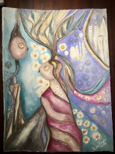 Watercolor fantasy painting for sale